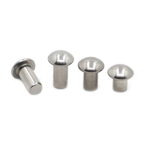 GB867 A2-70 304 Edelstahlknopf Rundkopf Vollniete Selbstverschließend M0.8 M1 M1.2 M1.4 M1.6 M2 M2.5 M3 M4 M5 M6(M5 10pcs,30mm) von OZXZH
