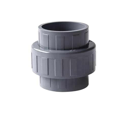 ID 20~110mm Grau PVC Rohr Union Stecker Kunststoff Rohr Joint Garten Bewässerung Rohr Armaturen Aquarium Wasser Rohr Joint Armaturen(1pcs,I.D 20mm) von OZXZH