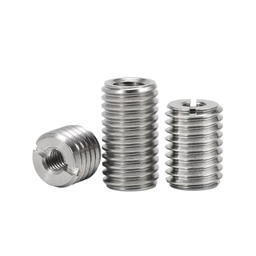 Innen Außengewinde Adapter Schraube Mutter M2 M 2,5 M3 M4 M5 M6 M8 M10 M12 Zu M4-M10 304 Edelstahl Einsatz Hülse Konverter Mutter(Length-10mm,Slotted M2.5-M4 5pcs) von OZXZH