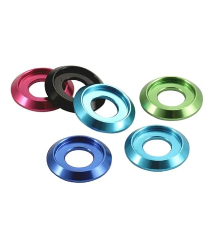 M2 M2.5 M3 M4 M5 M6 M8 Bunte Aluminium-Cup-Kopf-Legierung, dünne, halbrunde Flachkopf-Unterlegscheibe, Schraube, Al-Metall, 5 Stück(Gray,5PCS_M2) von OZXZH