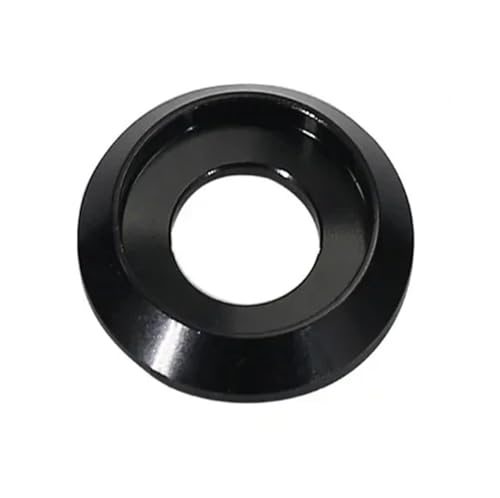 M2 M2.5 M3 M4 M5 M6 M8 Bunte Aluminiumlegierung Unterlegscheibe mit Becherkopf Al Metall Rillendichtungen for Rundkopfschrauben RC-Teile 5/10 Stück(Black,5PCS_M2.5) von OZXZH