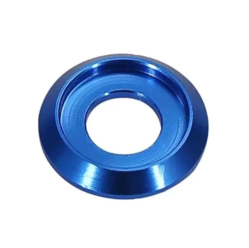 M2 M2.5 M3 M4 M5 M6 M8 Bunte Aluminiumlegierung Unterlegscheibe mit Becherkopf Al Metall Rillendichtungen for Rundkopfschrauben RC-Teile 5/10 Stück(Deep Blue,5PCS_M4) von OZXZH