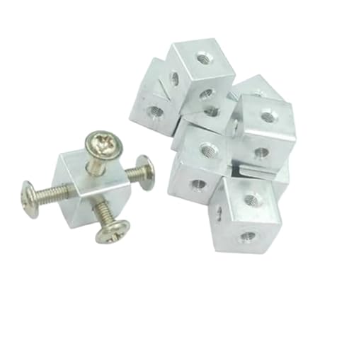 M3 M4 M5 M6 M8 M10 Sechsseitige Aluminium-Verbindungsmuttern mit festem Block Acrylblock-Chassis-Komponenten for elektrische Vierkantmutter(20X20X20-M6 2pcs) von OZXZH