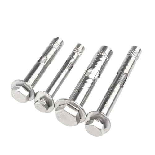 M6~M12 Externe Sechskant-Expansionsschraube 304 A2-70 Edelstahlhülsenschraube Betonanker Eingebauter Zugbolzen(60mm,M6-3pcs) von OZXZH