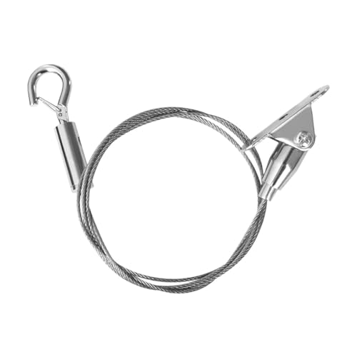 OZXZH Verstellbares Edelstahl-Drahtseil-Aufhängehaken-Set mit multifunktionalem Federhaken und 180 ° beweglichem Code, Sicherheitsbelastung 30 kg (2 m, 1 Stück) von OZXZH