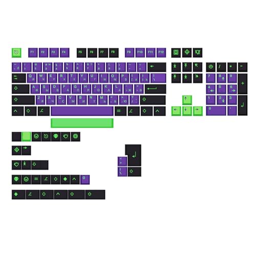 PBT Keycaps 135 Keys Cherry Profile DYE SUB EVA Purple Keycap For Mechanical Keyboard Japanese Russian Korean English Eva Purple Game Mecha-01 EVA PBT Keycaps 135 Keys Cherry Profile DYE SUB EVA Purple Keycap For Mechanical Keyboard Japanese Russian Korean English Eva Purple Game Mecha-01 EVA von Oadnijuie