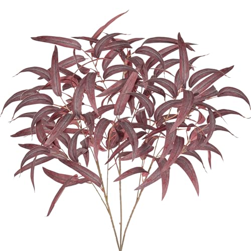 3er-Set 86 cm Eukalyptus Künstlich Pflanzen Zweige Künstliche Eukalyptus Zweig, Künstliche Pflanzen für Hochzeit, Garten, Haus, Büro, Blumenarrangements, Tischdekoration, Innen- und Außenbereich von Oairse