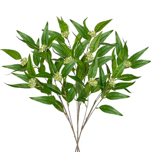 3er-Set 86 cm Eukalyptus Künstlich Pflanzen Zweige Künstliche Eukalyptus Zweig, Künstliche Pflanzen für Hochzeit, Garten, Haus, Büro, Blumenarrangements, Tischdekoration, Innen- und Außenbereich von Oairse