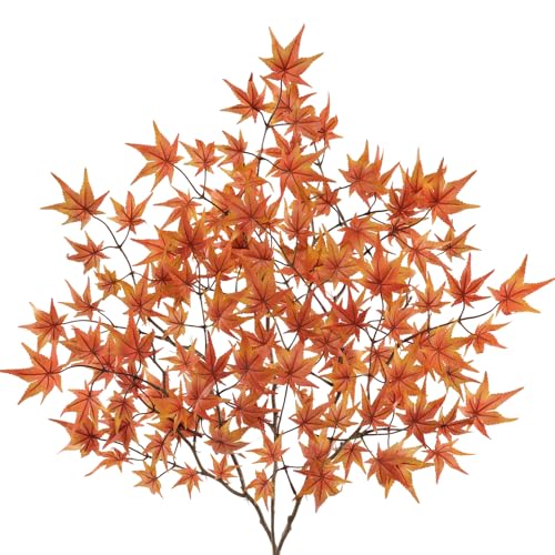3er-Set Herbstzweige Künstliche Ahornblätter, Herbstblätter Dekoration Herbstlaub für Thanksgiving Heimdekoration Hausgarten Hochzeit Kamin Party, Erntedankfest, Kamindekoration Herbstdeko tisch von Oairse