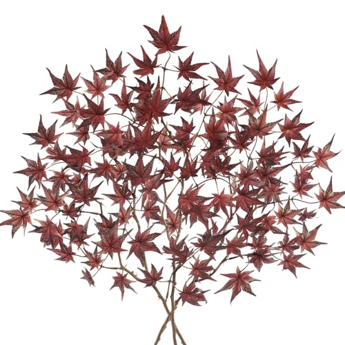 3er-Set Herbstzweige Künstliche Ahornblätter, Herbstblätter Dekoration Herbstlaub für Thanksgiving Heimdekoration Hausgarten Hochzeit Kamin Party, Erntedankfest, Kamindekoration Herbstdeko tisch von Oairse