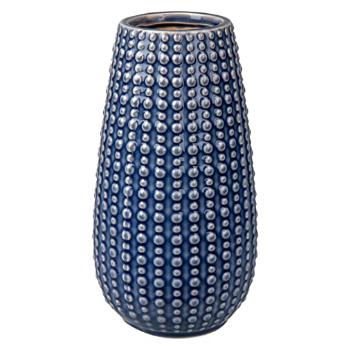 Keramikvase für Blumen, Weiß, Moderne Blumenvase 23 cm, Dekorative Vase für Pampasgras, Vintage, Handgefertigte Keramikvasen, Geschenk für Zuhause, Wohnzimmer, Schlafzimmer, Schreibtisch von Oairse