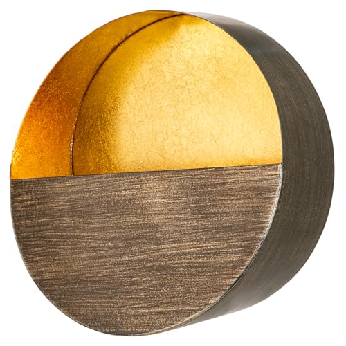Kerzenständer Hängend Kerzenhalter Wand Deko Schwarz Gold Metall Wanddeko für Wanddeko,Wand Metall Teelichthalter Kreative Deko, Haus Wohnzimmer Esszimmer Korridor von Oairse