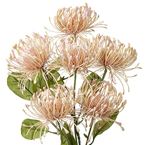 Kunstblumen Chrysanthemen Dekoration mit 6 Chrysanthemen Blütenköpfe 2er-Set Künstliche Spinnen Dekoration für Herbstdeko Heimdekoration, Hochzeit, Garten Party Dekoration Blumenarrangement, Rosa von Oairse