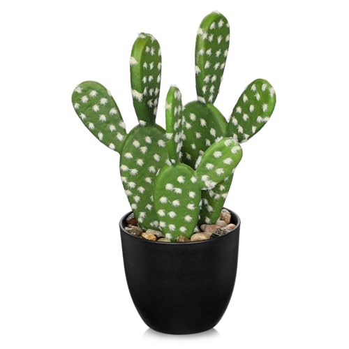 Kunstpflanze Kunstkakteen Kunstpflanze im Topf Pflanzen Dekoration Euphorbia Acrurensis Cactus Künstlicher Kaktus für Zuhause, Garten, Büro, Einweihungsgeschenke von Oairse