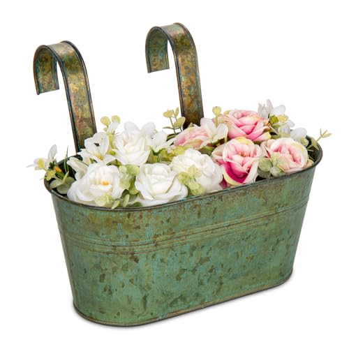 Oairse 2er Set Hängende Blumentöpfe mit abnehmbaren Metallhaken, 27,5cm Blumentöpfe aus verzinktem Stahl perfekt für Moderne Dekoration und Pflanztöpfe, für Pflanzen im Freien, Balkon, Garten Oairse 2er Set Hängende Blumentöpfe mit abnehmbaren Metallhaken, 27,5cm Blumentöpfe aus verzinktem Stahl perfekt für Moderne Dekoration und Pflanztöpfe, für Pflanzen im Freien, Balkon, Garten von Oairse