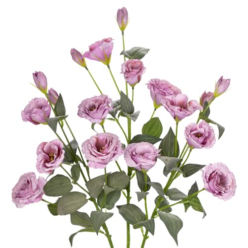 Oairse 3er-Set Kunstblumen Platycodon-Blume Kunstblumen Wie Echt Frühling Dekoblume für Hochzeitszimmer Home Decor Wohnzimmer Büro Hochzeitsstrauß Party Blumengesteck, Lila von Oairse