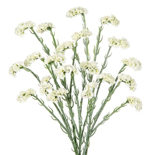 Oairse 5er-Set Kunstblumen Statice-Blume Kunstblumen Wie Echt Frühling Dekoblume für Hochzeitszimmer Home Decor Wohnzimmer Büro Hotel Küche Decor, Künstliche Zweige 96cm, Creme von Oairse