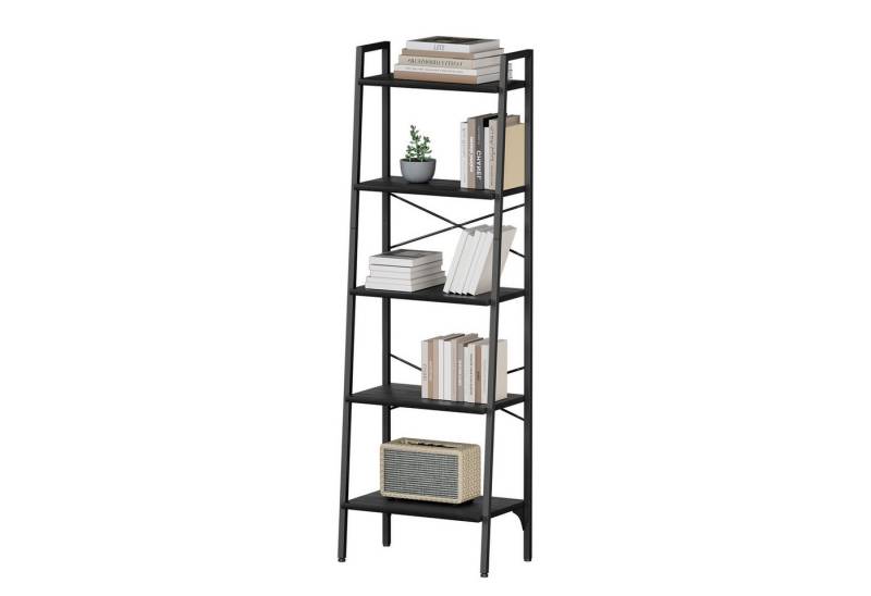 Oak&Tea Bücherregal Regal 5 Ebenen, Leiterregal 172 cm, Offenes Standregal von Oak&Tea