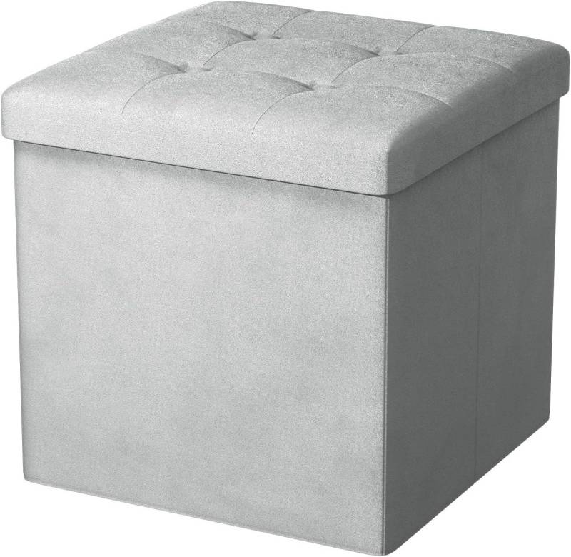 Oak&Tea Stauraumhocker Sitzhocker mit Stauraum – Klappbare Aufbewahrungsbox & Sitzwürfel von Oak&Tea