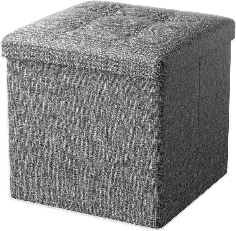 Oak&Tea Stauraumhocker Sitzhocker mit Stauraum – Klappbare Aufbewahrungsbox & Sitzwürfel von Oak&Tea