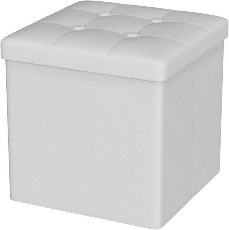Oak&Tea Stauraumhocker Sitzhocker mit Stauraum – Klappbare Aufbewahrungsbox & Sitzwürfel von Oak&Tea