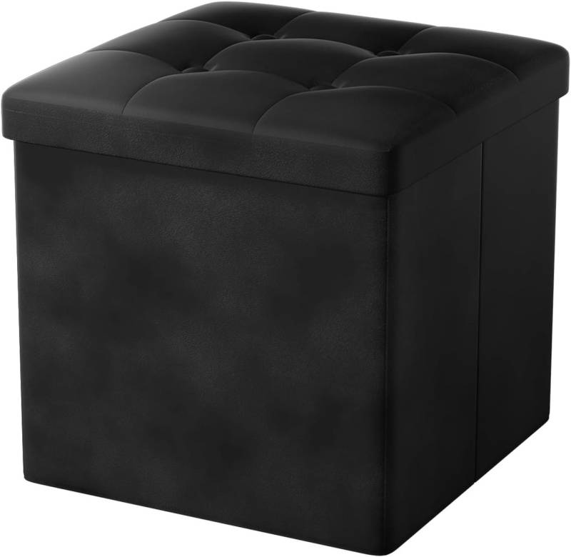 Oak&Tea Stauraumhocker Sitzhocker mit Stauraum – Klappbare Aufbewahrungsbox & Sitzwürfel von Oak&Tea