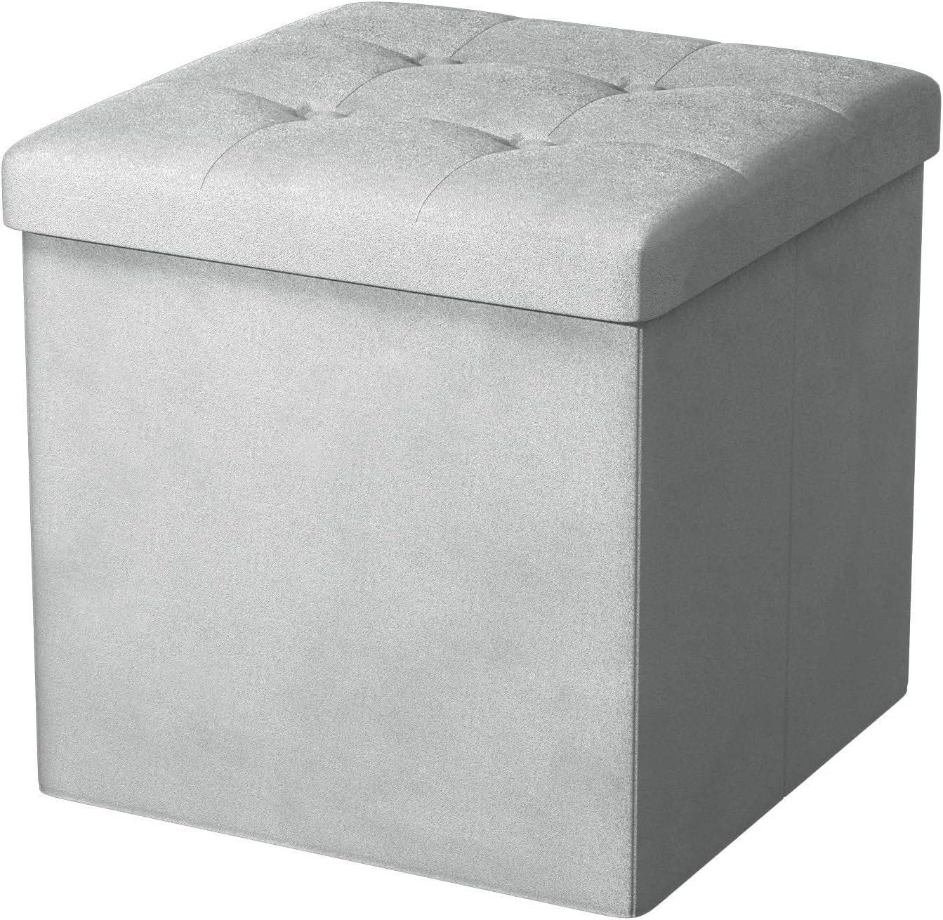 Oak&Tea Stauraumhocker Sitzhocker mit Stauraum – Klappbare Aufbewahrungsbox & Sitzwürfel von Oak&Tea