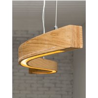 Hölzerner Linearer Hängeleuchter Moderne Pendelleuchte Für Esszimmer, Kücheninsel, Bauernhausdekor von OakLightStore