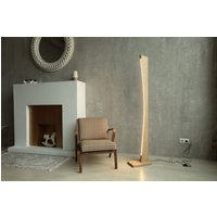 Holz Stehlampe, Moderne Stehlampe Lese, Led in Fuß Schalter, Hohe Lampe Für Schlafzimmer Wohnzimmer, Eckstehlampe von OakLightStore