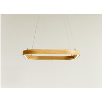 Rustikale Runde Holz Pendelleuchte Mid-Century Modern Kronleuchter Für Esszimmer & Kücheninsel von OakLightStore