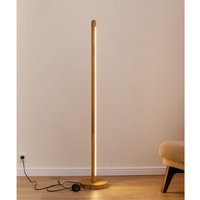 Rustikale Holz Runde Stehlampe Moderne Ambiente Beleuchtung Für Wohnzimmer & Schlafzimmer von OakLightStore
