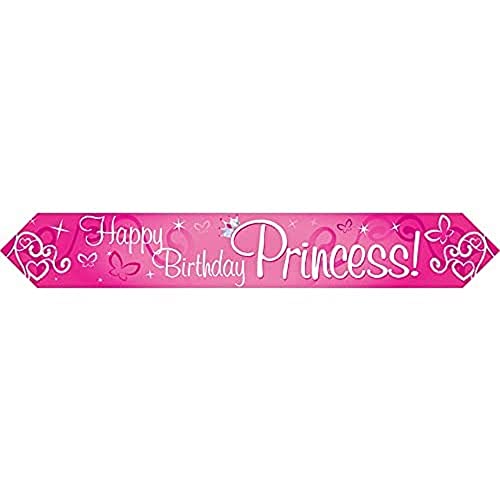 2,7 m Banner Happy Birthday Princess Holographic von OakTree