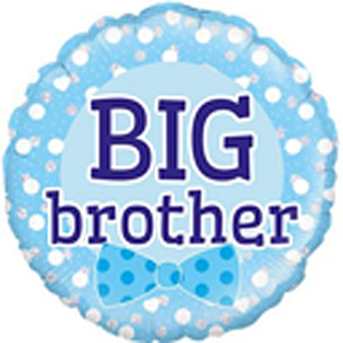 Runder Folienballon mit Schriftzug „Big Brother“, 46 cm, für Neugeborenen von OakTree