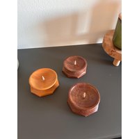 Kerzenständer Kerzenhalter Aus Massivem Holz | Dekoration Landhaus Vintage Kerzen Retro Handarbeit Gedrechselt Schöner Wohnen Handarbeit von OakandMapleVonLukas