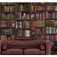 Bücherregal Selbstklebendes Wandbild von OakdeneDesigns