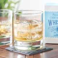 Personalisierte Lustige Whisky Maße Glas von OakdeneDesigns