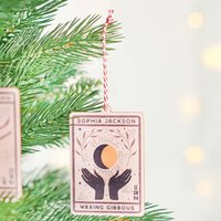 Personalisierte Tarot Mondphasen Weihnachtsbaum Dekoration von OakdeneDesigns