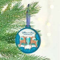 Personalisierte Weihnachtsdekoration Hirsche von OakdeneDesigns