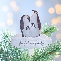 Personalisierter Pinguin-stammbaum-Topper von OakdeneDesigns