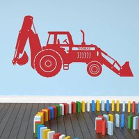 Personalisierter Traktor Bagger Wandsticker von OakdeneDesigns