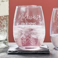 Personalisiertes Florales Trinkglas von OakdeneDesigns