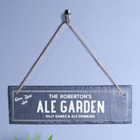 Personalisiertes Kneipen Garten Schiefer Schild von OakdeneDesigns