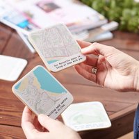 Personalisiertes Set Aus Vier Untersetzern Mit Landkarte-standorten von OakdeneDesigns