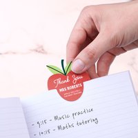 Personalisiertes "Thank You Teacher' Mini Apfel Lesezeichen von OakdeneDesigns