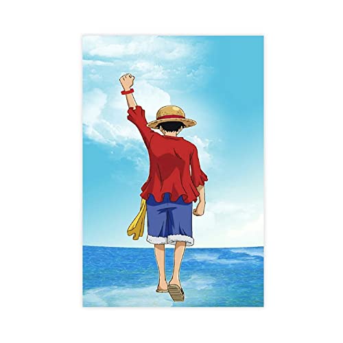 Anime Luffy One Piece Poster 18 Leinwand Poster Schlafzimmer Dekor Sport Landschaft Büro Zimmer Dekor Geschenk Unrahmen-Stil 50 x 75 cm von OakiTa