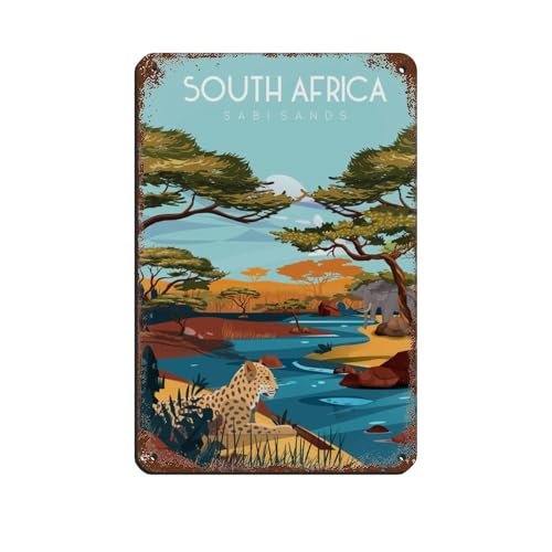 Anime Südafrika Poster Retro Poster Metall Blechschild Chic Art Retro Eisen Malerei Bar Menschen Höhle Cafe Familie Garage Poster Wanddekoration 20 x 30 cm von OakiTa