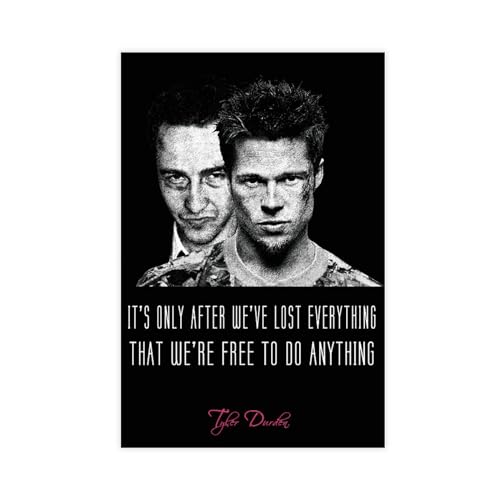 Fight Club Poster Tyler Durden, klassisches Filmzitat, Poster, Leinwand, Poster, Schlafzimmer, Dekoration, Sport, Landschaft, Büro, Raumdekoration, Geschenk, ungerahmt, 20 x 30 cm Fight Club Poster Tyler Durden, klassisches Filmzitat, Poster, Leinwand, Poster, Schlafzimmer, Dekoration, Sport, Landschaft, Büro, Raumdekoration, Geschenk, ungerahmt, 20 x 30 cm von OakiTa