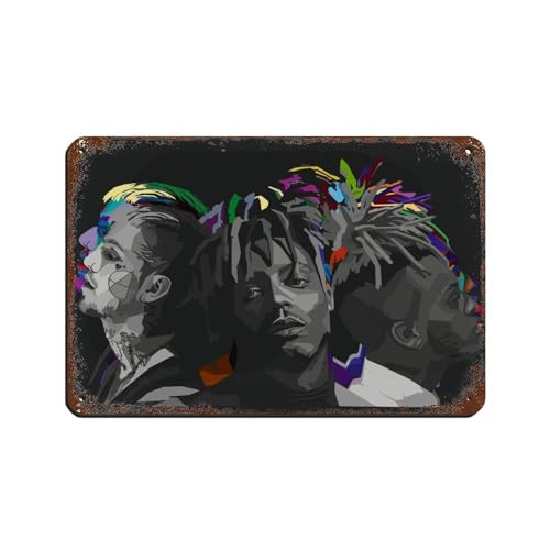 Hd Rap Sänger XXX Lil Peep Juice Wrld Poster Retro Poster Metall Blechschild Chic Kunst Retro Eisen Malerei Bar Menschen Höhle Cafe Familie Garage Poster Wanddekoration 20 x 30 cm von OakiTa