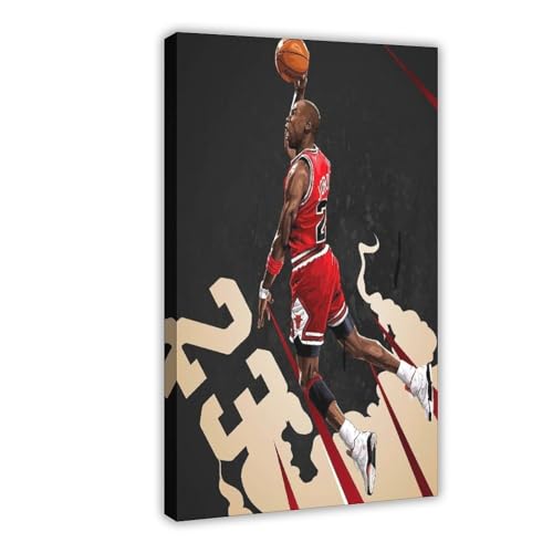 Leinwandposter Michael Jordan Basketballspieler (28), Schlafzimmer, Dekoration, Sport, Landschaft, Büro, Raumdekoration, Geschenk, Rahmen-Stil, 30 x 45 cm von OakiTa