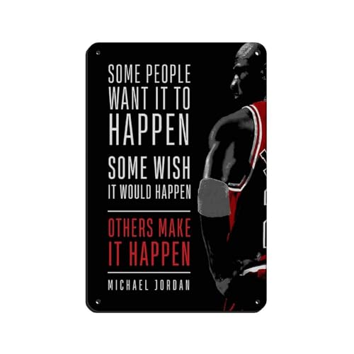 Michael Jordan inspirierende Zitate Poster Retro Poster Metall Blechschild Chic Art Retro Eisen Malerei Bar Menschen Höhle Cafe Familie Garage Poster Wanddekoration 20 x 30 cm von OakiTa